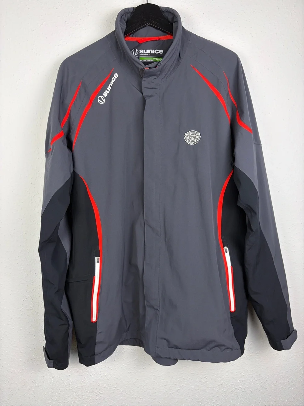Sunice Typhoon Zephal Golf Rain Jacket Men L Medinah Country Club Waterproof